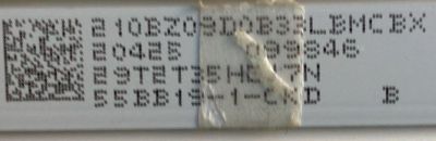 KIT DE LED'D PARA TV INSIGNIA (5 PIEZAS) / NUMERO DE PARTE LB-DM3030-GJBBY555X9BB19-2-T / 210BZ09D0B33LBMCBX / 55BB19-1-CKD / 29T2T35HEJ7N / 29T2T35HEJ7N / 44T4T36GELAN / MODELO NS-55DF710NA21 - Imagen 4